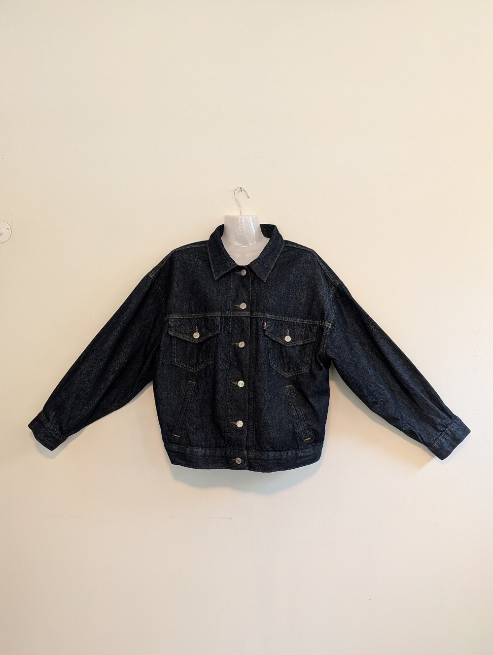 Levis Oversized Dark Denim Trucker Jacket M